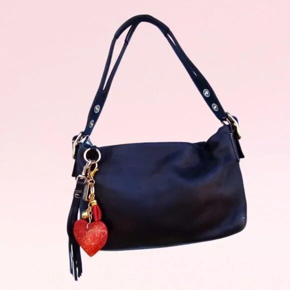 Coach Vintage Black East West Legacy Tassel  #1417 - Picture 2 of 12